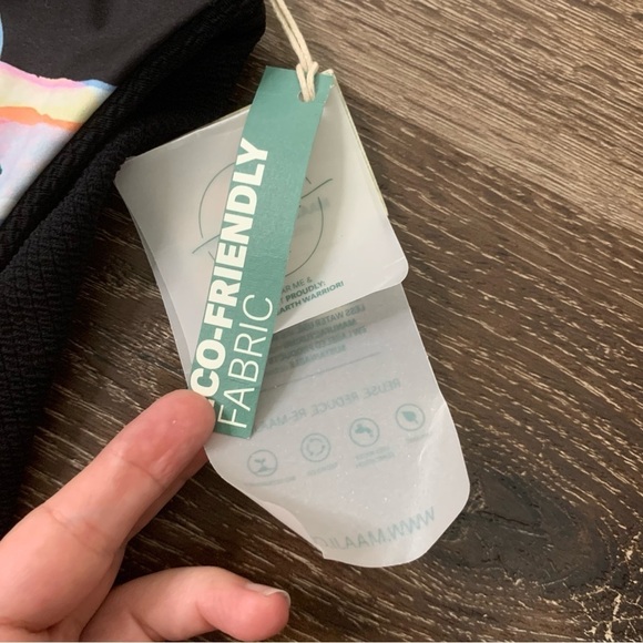 Maaji Womens jungle rainbow plunge v neck reversible tie back one piece swim M - Picture 11 of 13